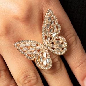 Beautiful Rhinestone Butterfly Ring
